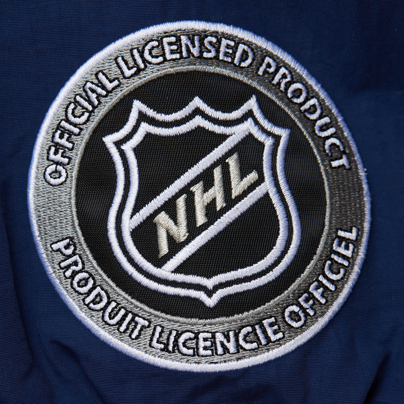 Mitchell & Ness Men's NHL Classic Nylon Pullover Current Logo Blue Jackets Pullovers