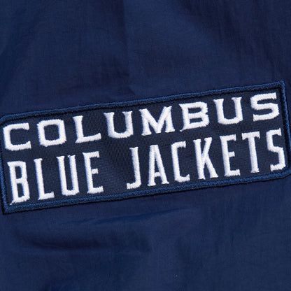 Mitchell & Ness Men's NHL Classic Nylon Pullover Current Logo Blue Jackets Pullovers
