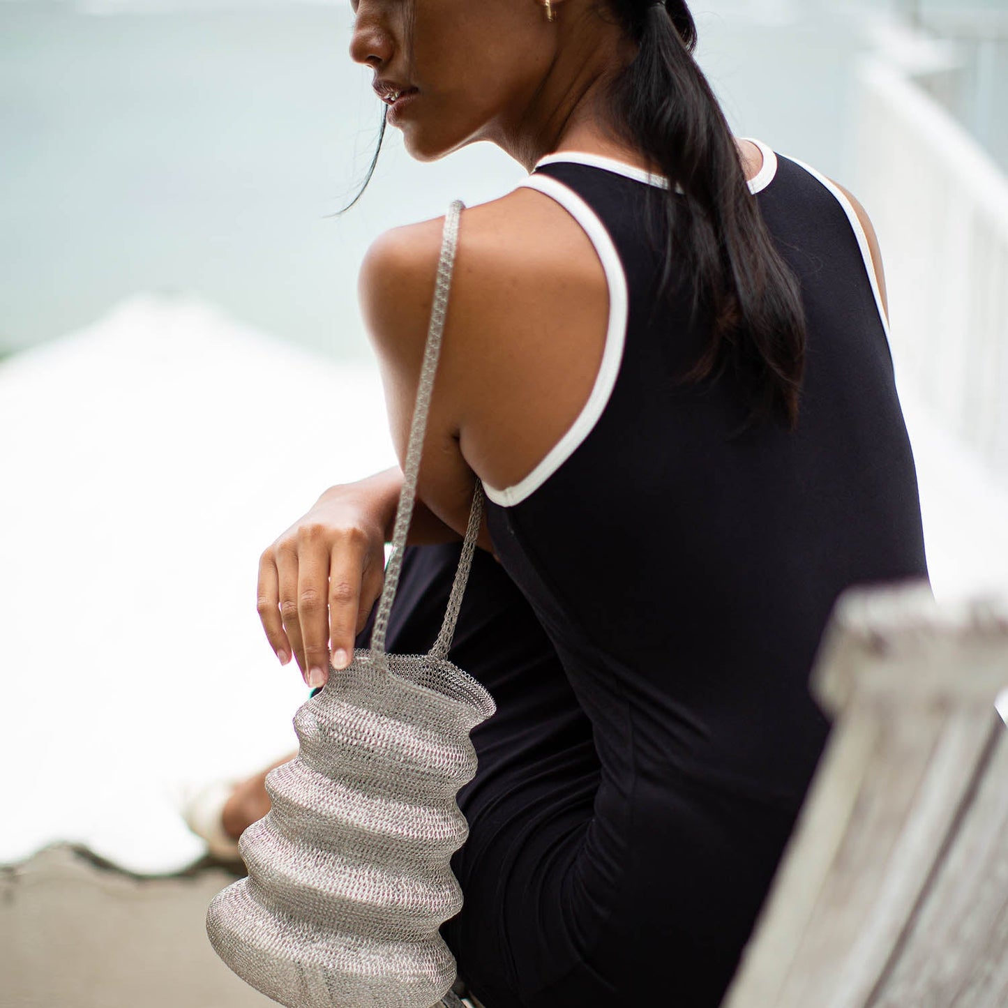 The Ola Second-Skin Bodycon Midi Dress In Black