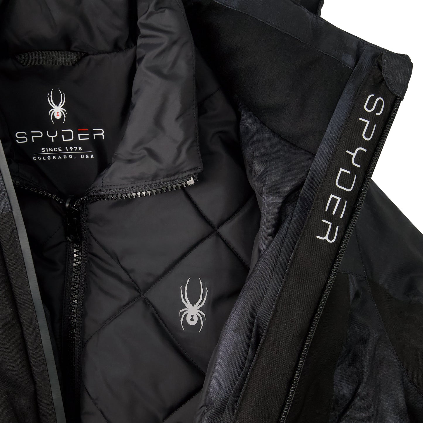 Womens Quilted 3-in-1 Jacket - Black