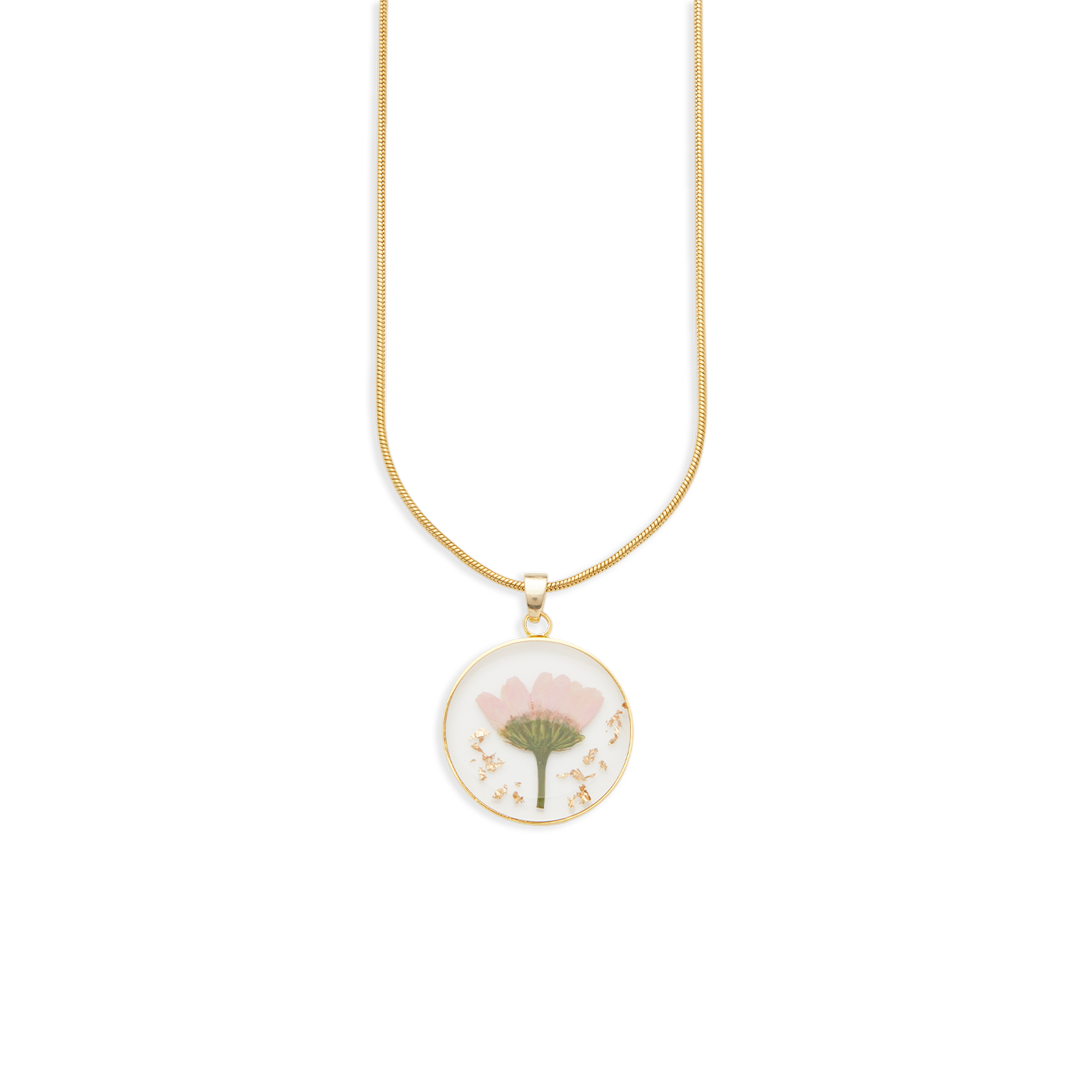 Mint & Lily Pressed Birth Flower Necklace