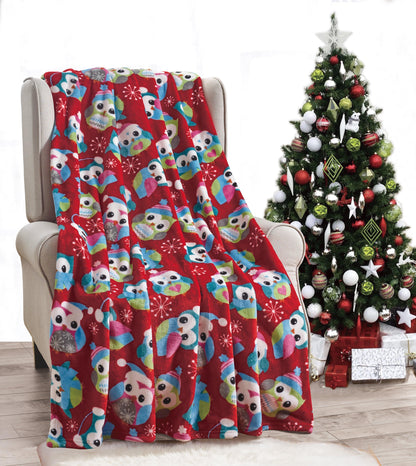 Elegant Comfort 50" x 60" Holiday Velvet Plush Blanket Throw - 50 x 60 inches