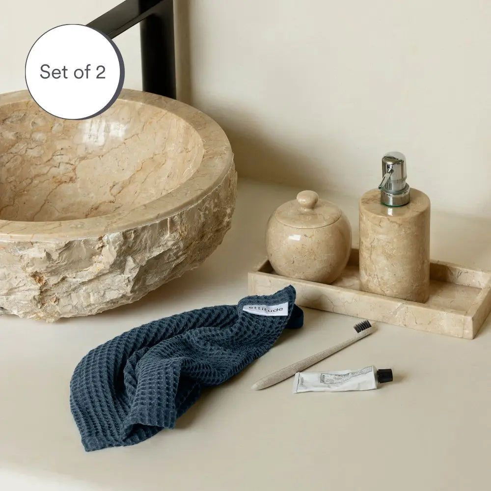 Ocean | Bamboo Waffle Towels Bath Made With 100% Bamboo #Color_ocean