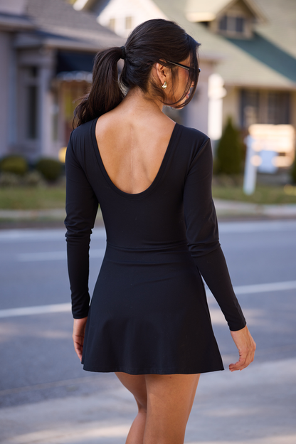 On My Terms Black Active Dress
