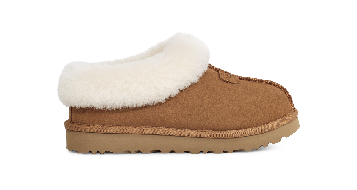 UGG Tazzette Womens Platform Clogs — Chestnut Suede