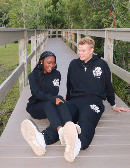 Elevated Faith Our World Needs Jesus Black Unisex Sweatpant
