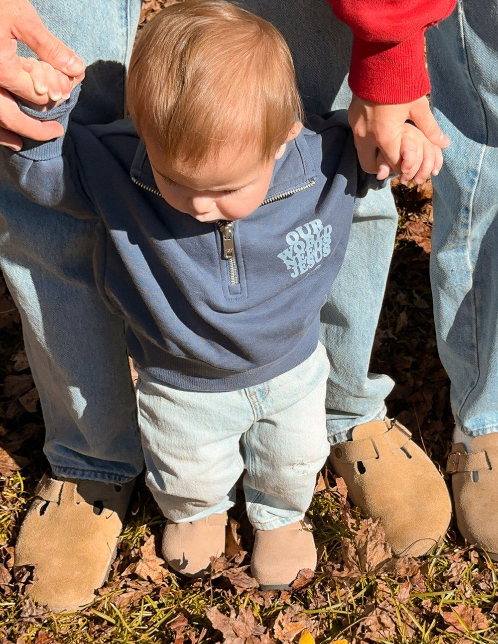 Elevated Faith Our World Needs Jesus Kids Half-Zip