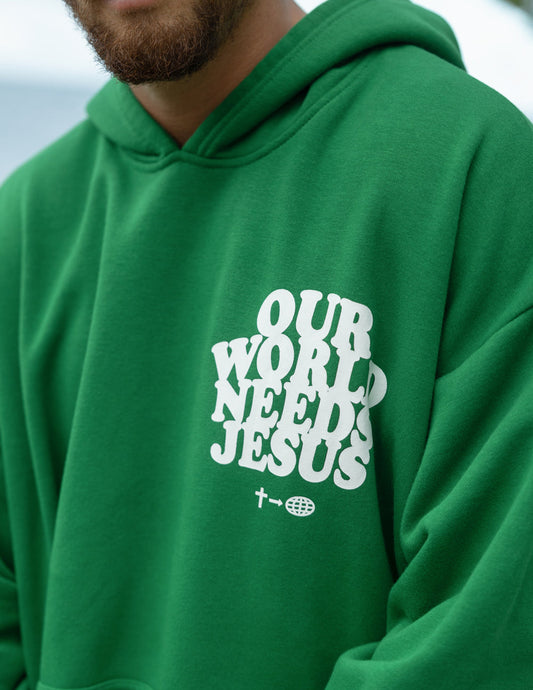 Elevated Faith Our World Needs Jesus Unisex Hoodie