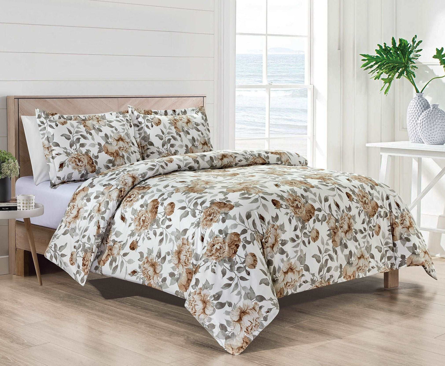 Bibb Home 1800 Series 3 pc Duvet Cover Set