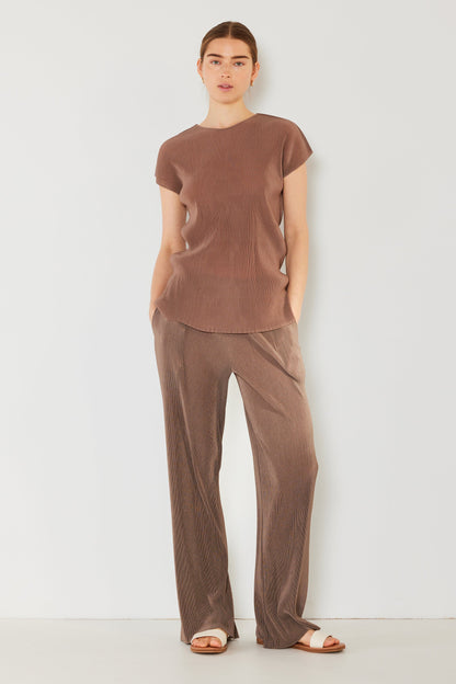 Marina West Pleated Long Pants with Slight Flare- Style#P02BL