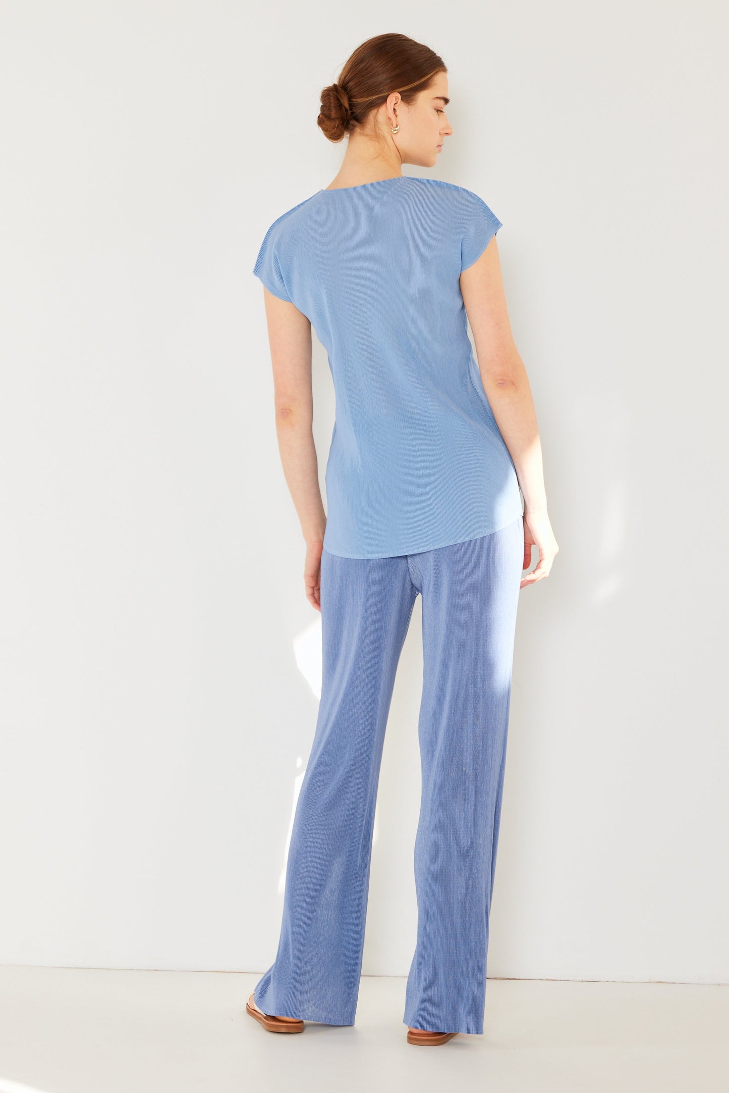 Marina West Pleated Long Pants with Slight Flare- Style#P02BL