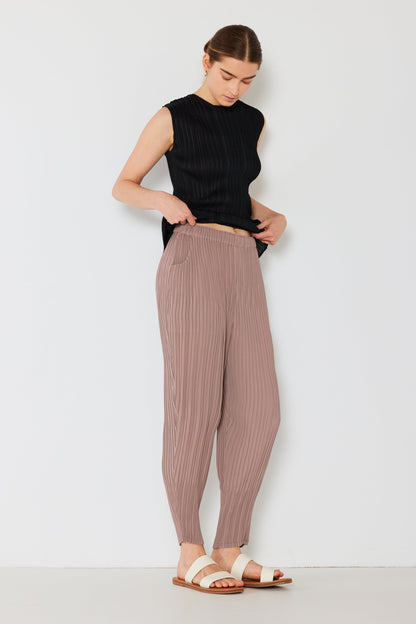 Marina West Pleated Relaxed-Fit Slight Drop Crotch Pants- Style#P04JG