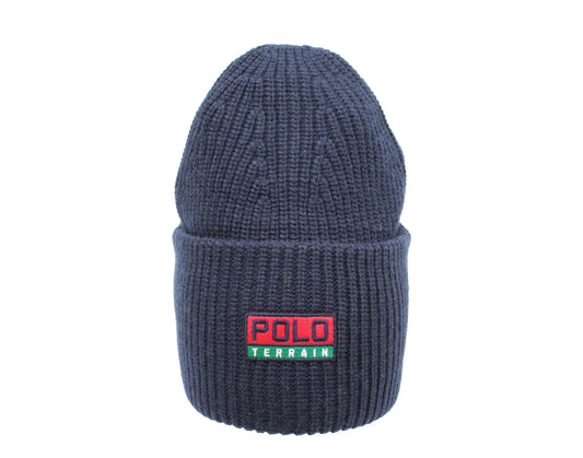 Polo Ralph Lauren Terrain Knit Cuffed Beanie Hat Navy
