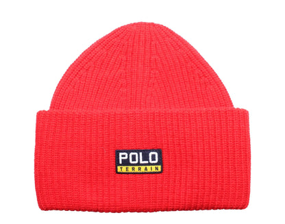 Polo Ralph Lauren Terrain Knit Cuffed Beanie Hat Red