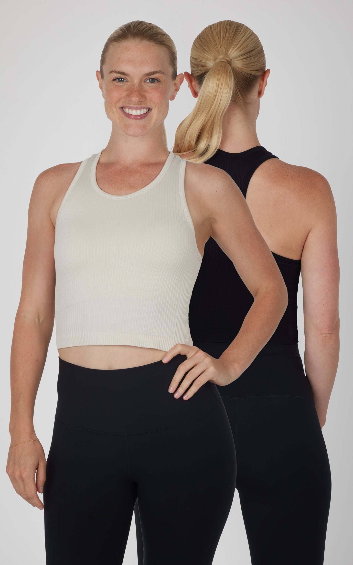 2 PK Racerback Tank with Built in  Bra - Our Petal Tone Story