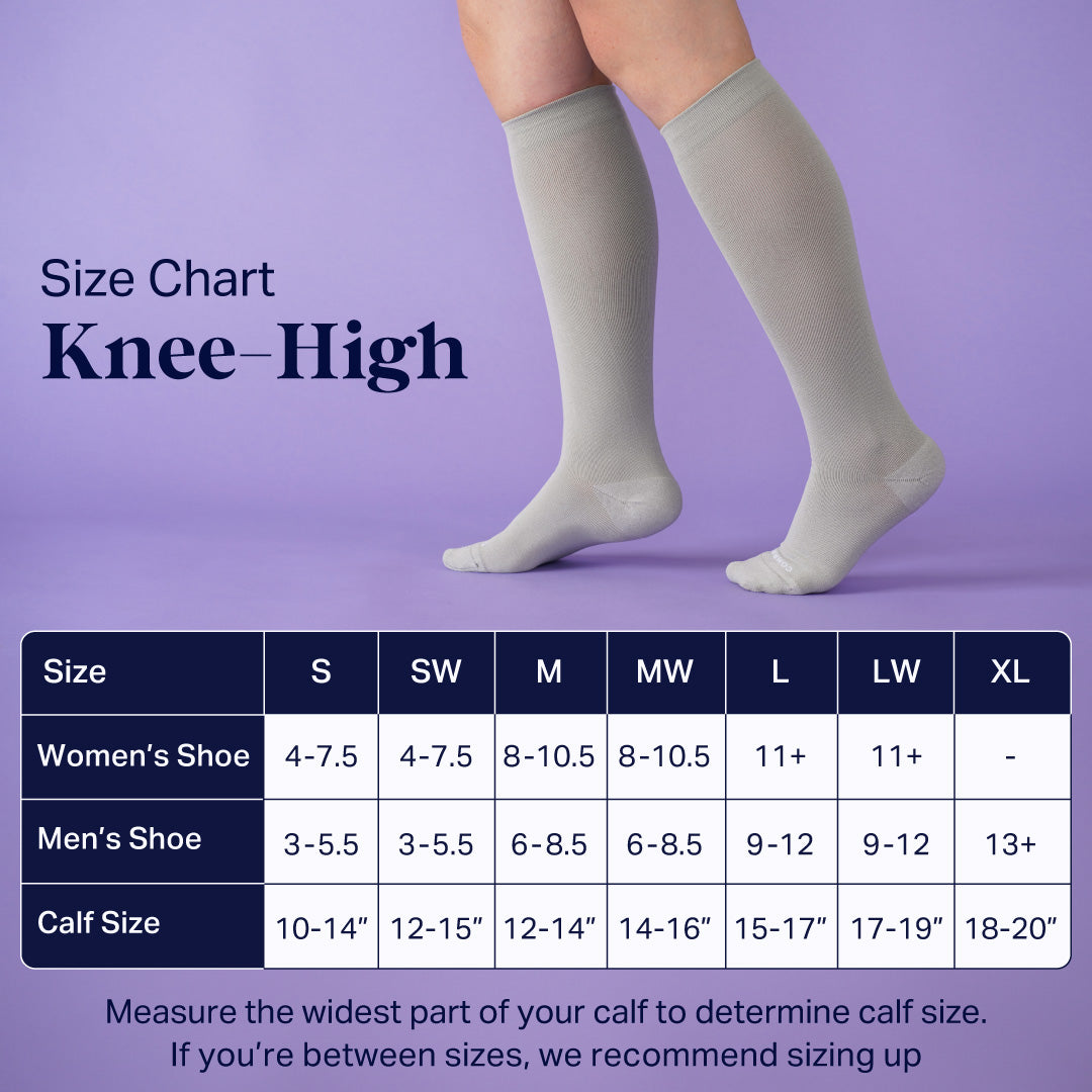 Knee-High Compression Socks – 3 Pack Solid (20-30 mmHg)