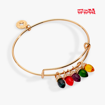 Christmas Light Bulb Charm Bangle
