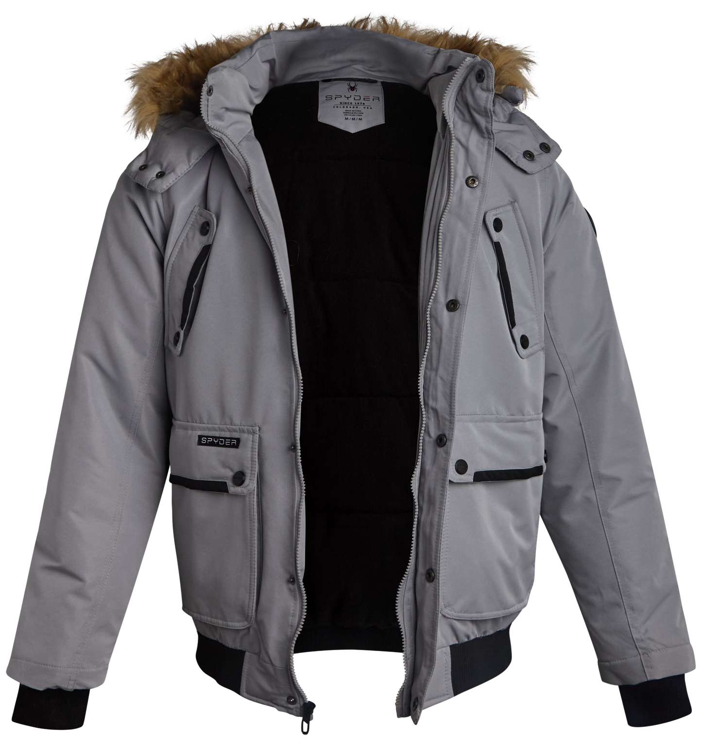 Spyder Boys Parka Jacket - Pewter