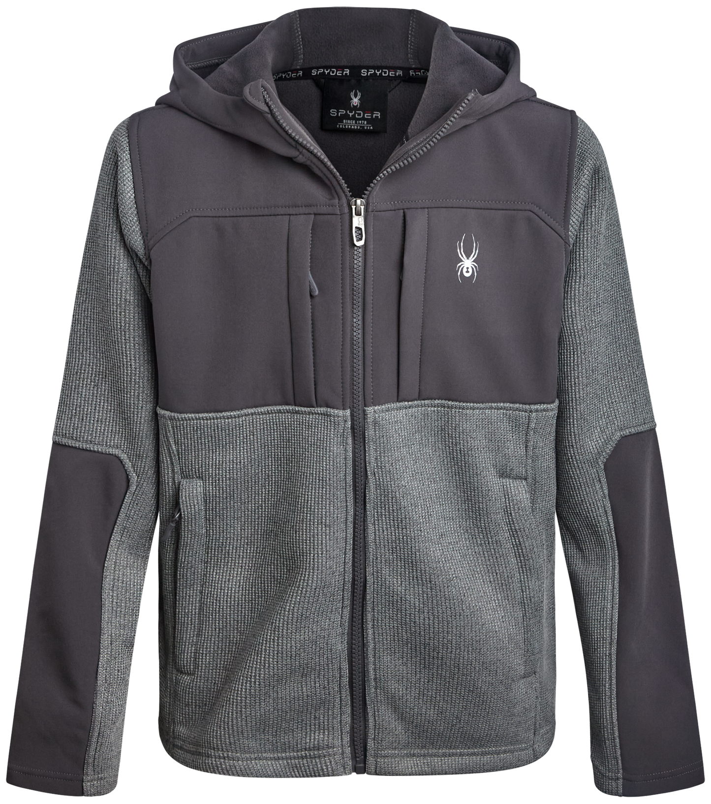 Spyder Boys' Sweater Fleece Jacket - Pewter