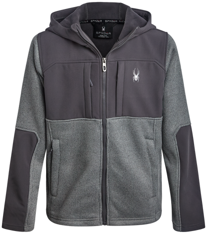 Spyder Boys' Sweater Fleece Jacket - Pewter