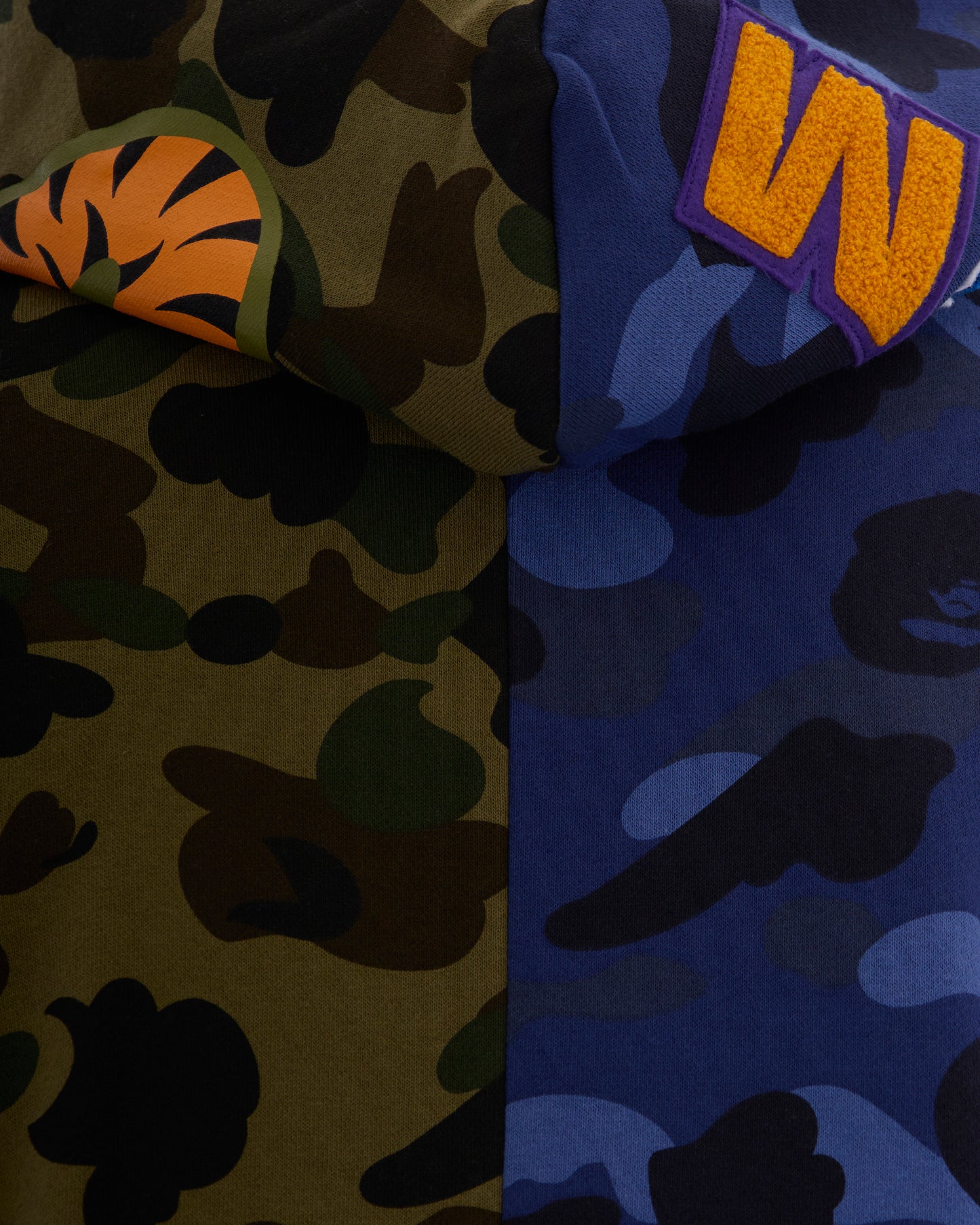Sweatshirt Split Camo Shark Full Zip Navy