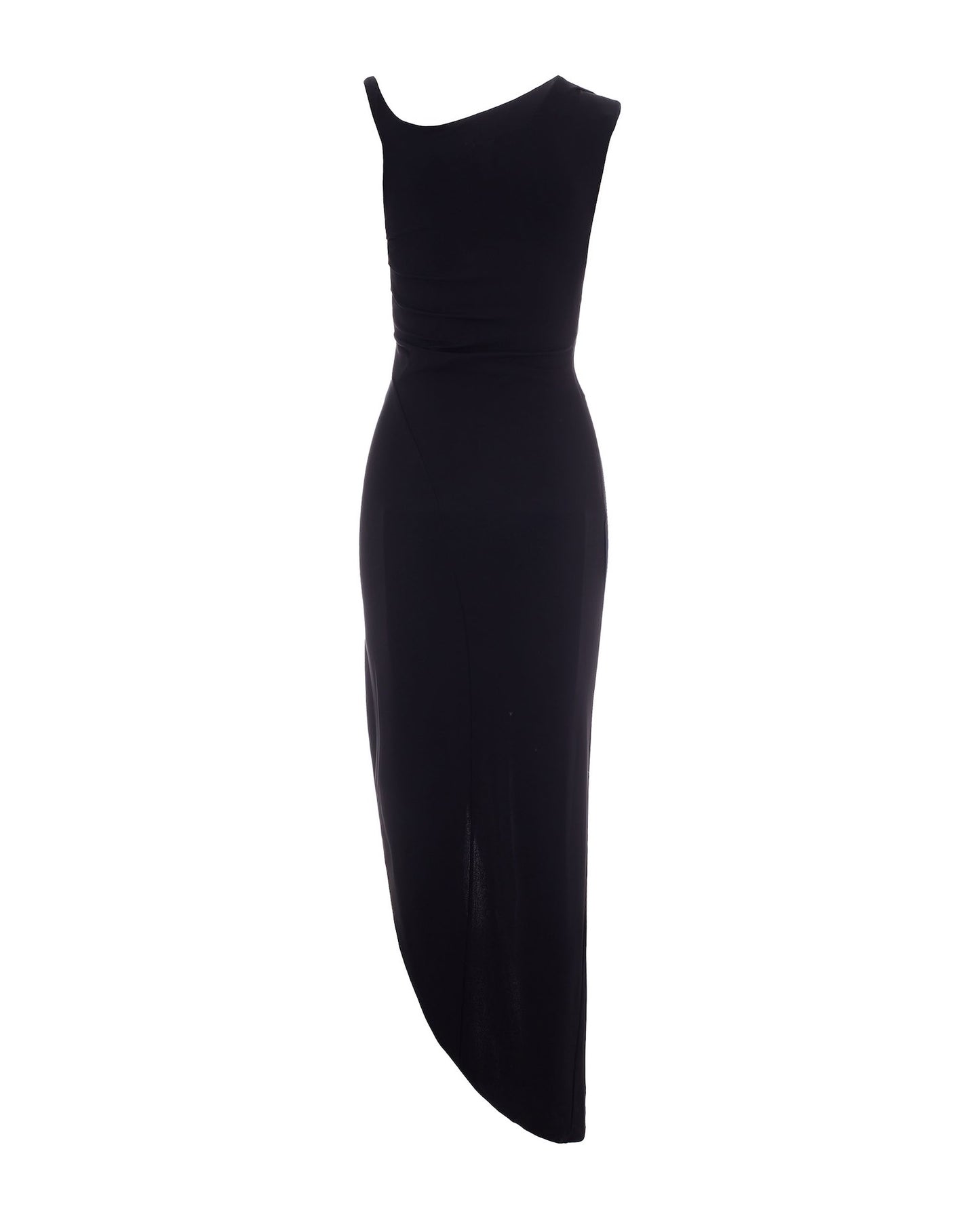Dress One-Shoulder Jersey Crêpe Black