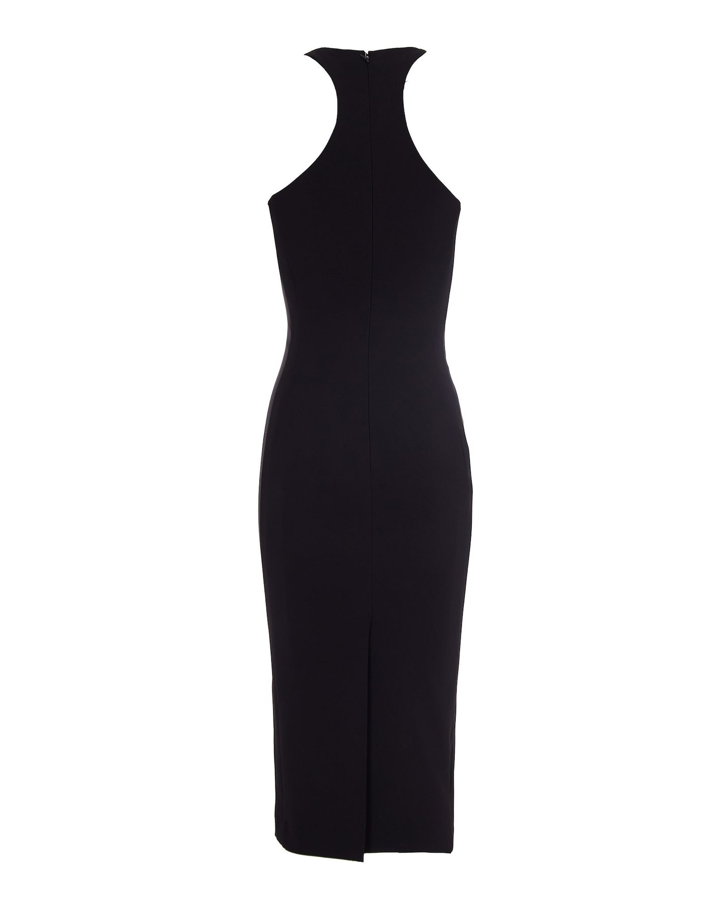 Longuette Dress With Gold Detail, Black