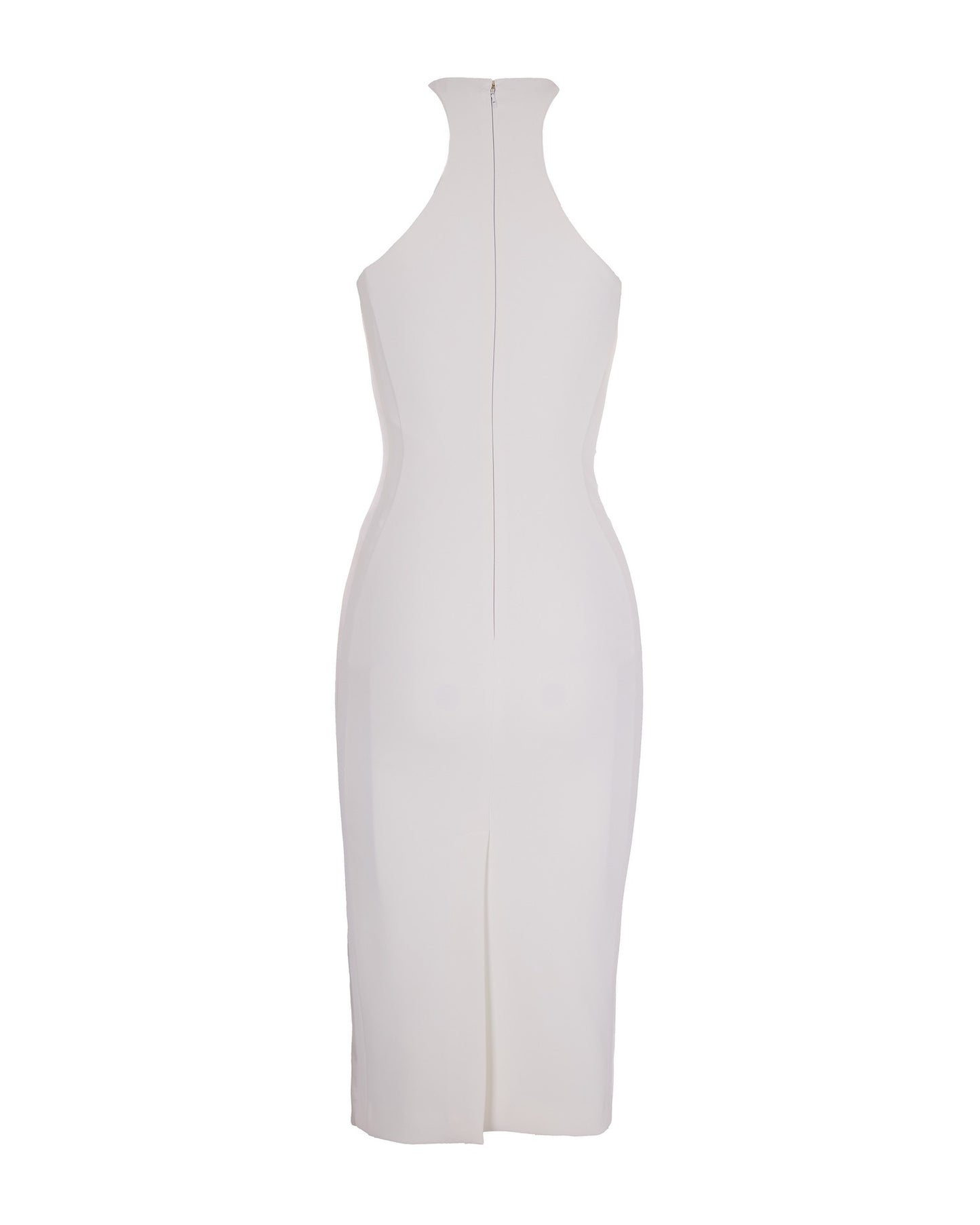 Longuette Dress Ivory With Gold Detail