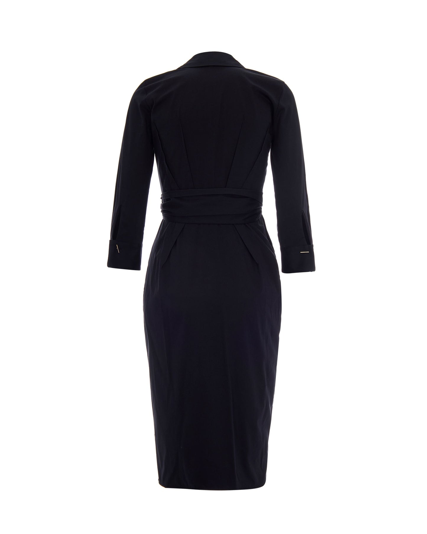 Wrap Dress Stretch Cotton Black