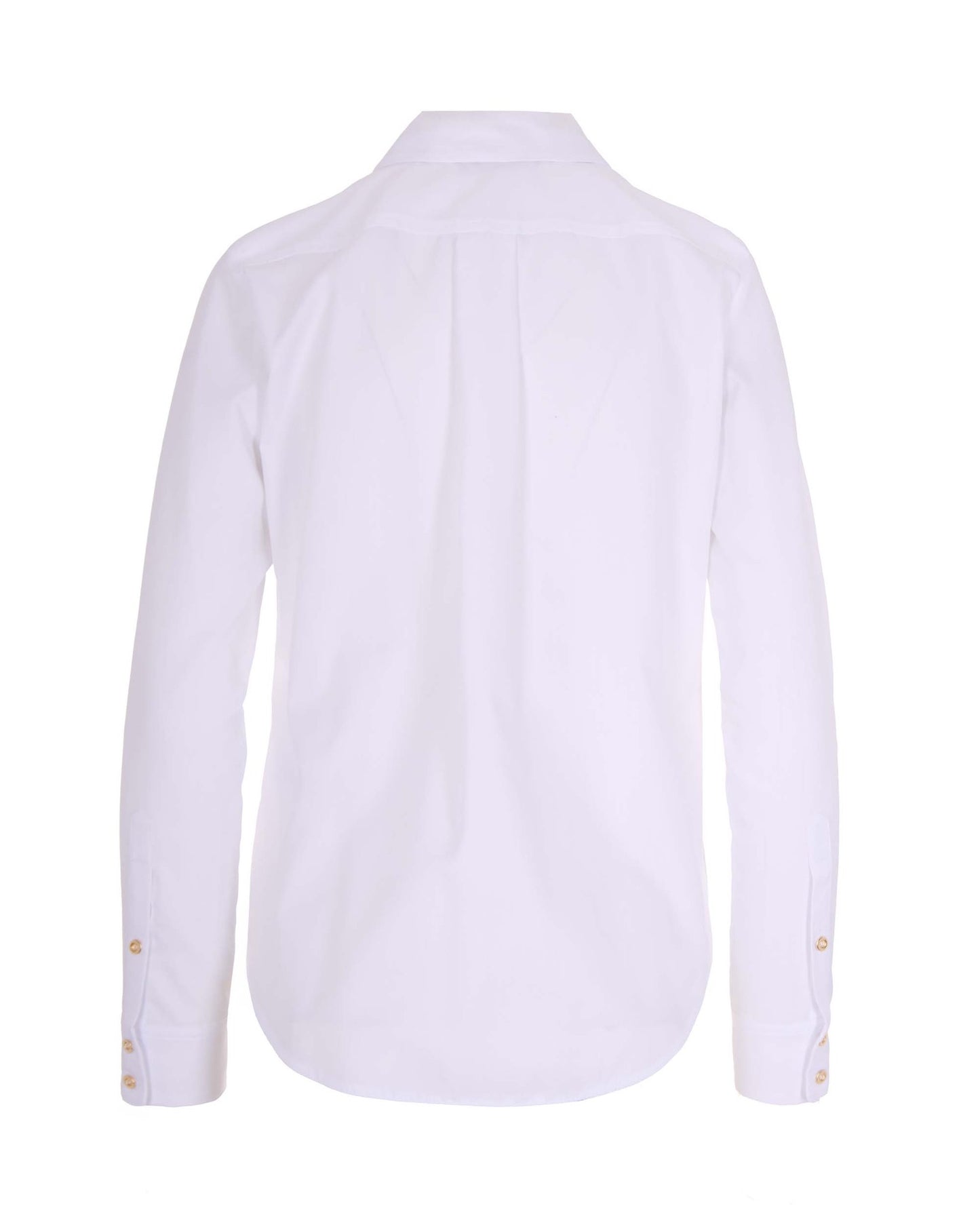 Shirt With Gold Buttons - White