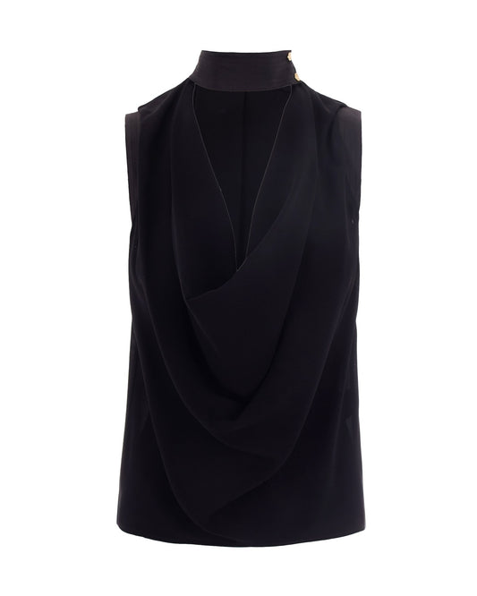 Top in Viscose Black