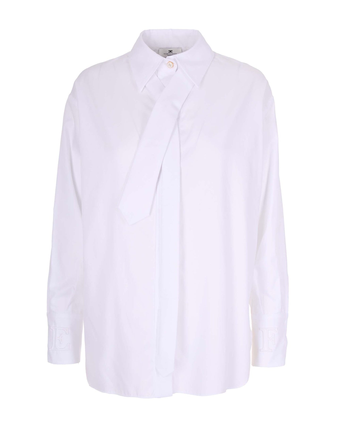 Shirt With Tie White