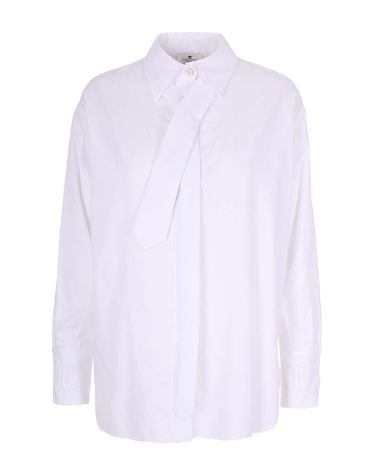 Shirt With Tie White
