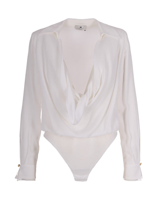 Bodysuit in Georgette Ivory