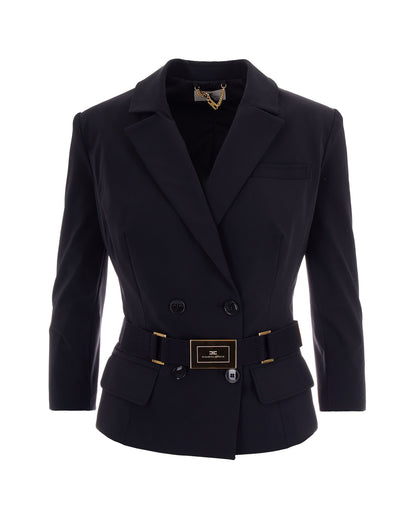 Blazer in Technical Stretch Fabric Black