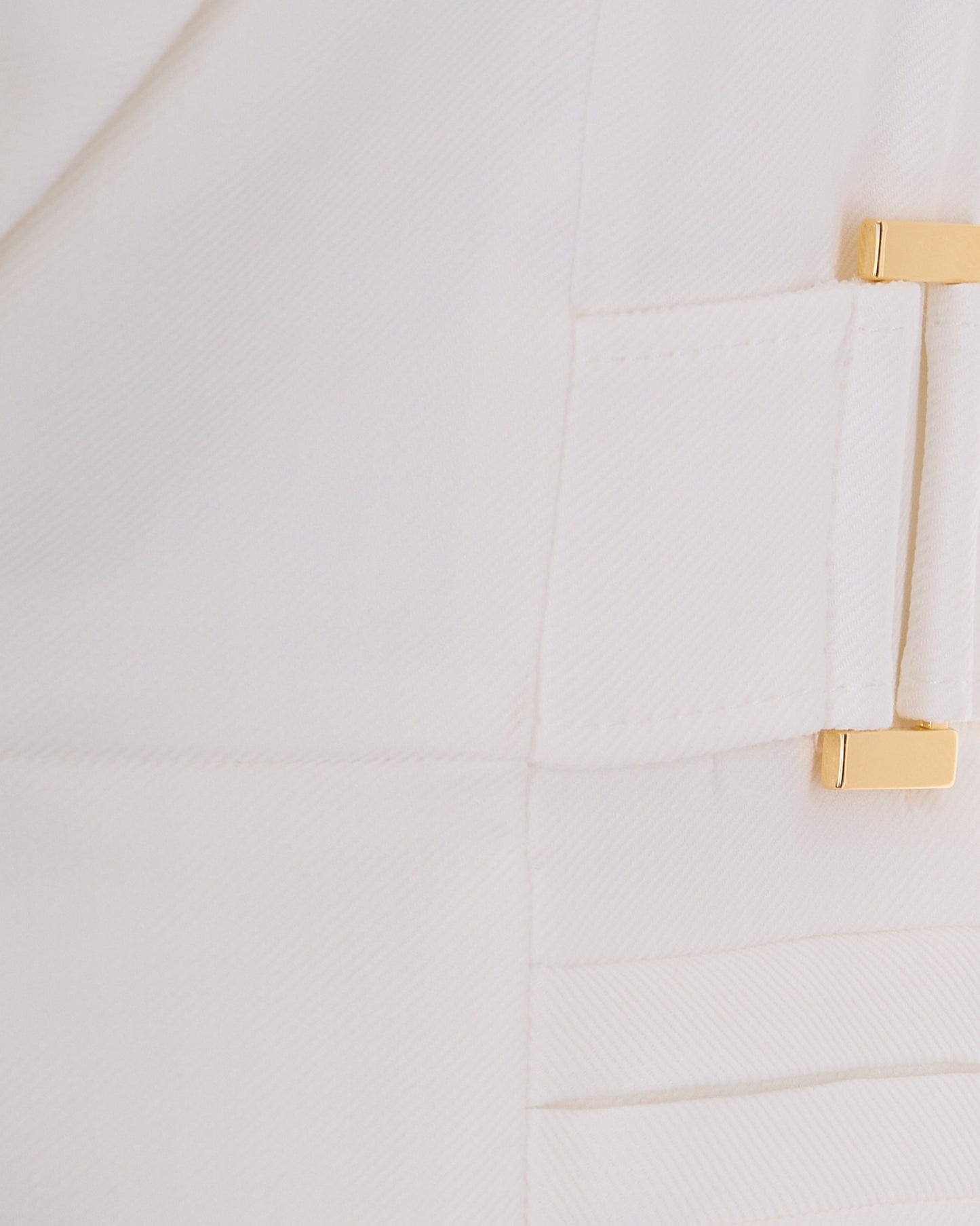 Single-Breasted Linen Jacket Ivory