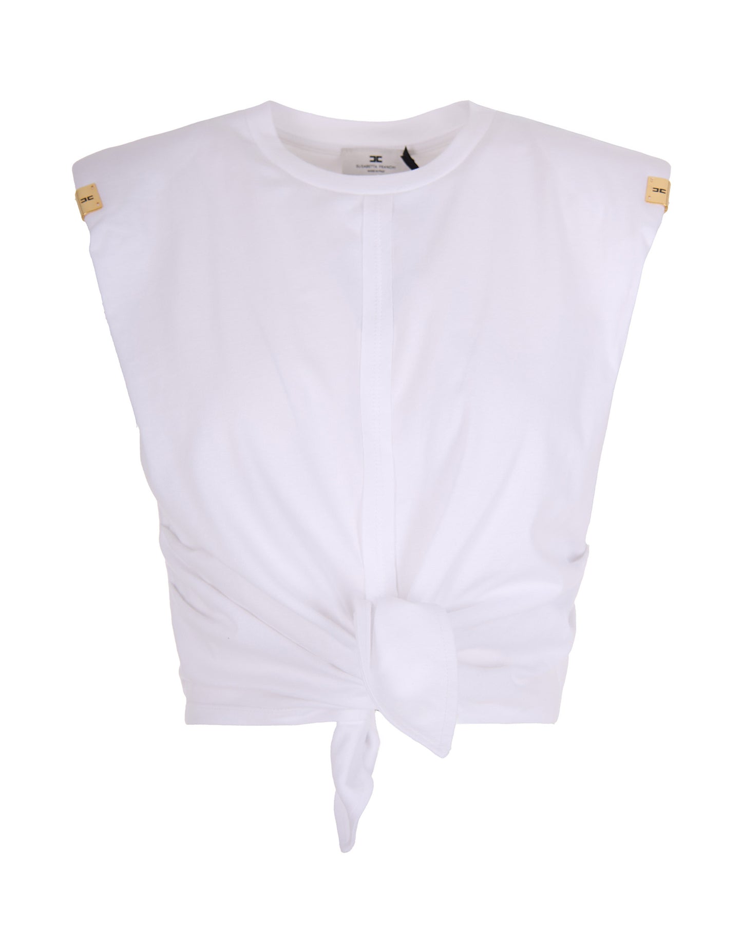 T-Shirt With Knot Chalk