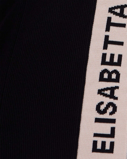 Knit Top With Viscose Bands Black/Butter