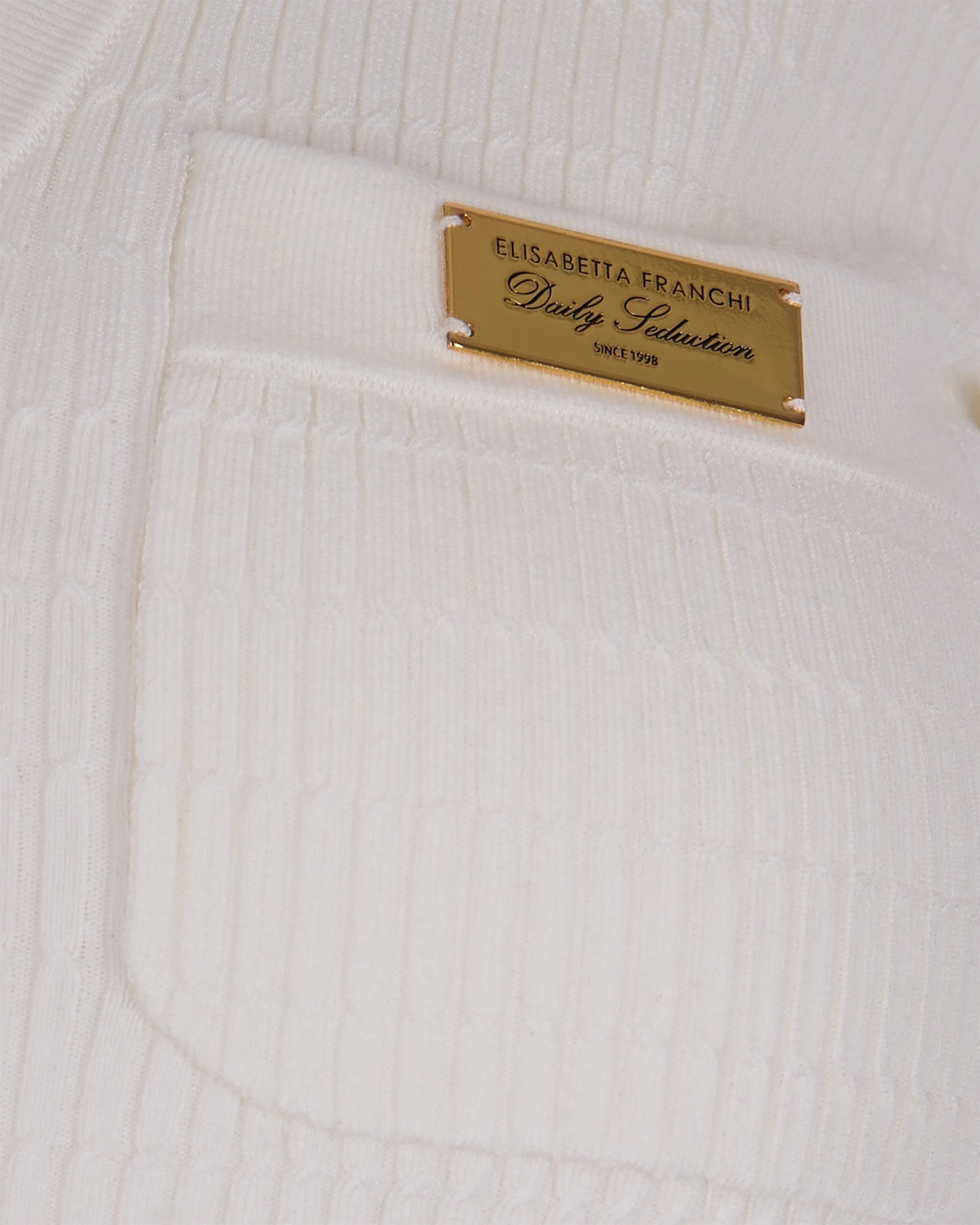 Ribbed Knit Top Ivory