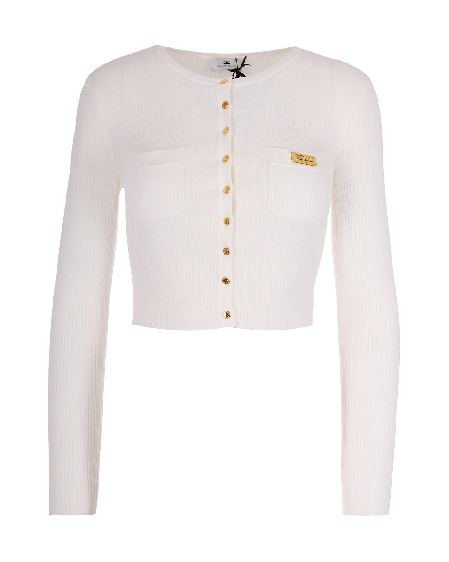 Ribbed Knit Top Ivory
