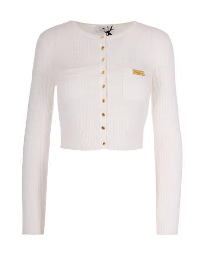 Ribbed Knit Top Ivory