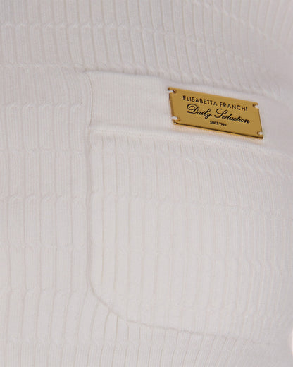 Ribbed Knit Top Ivory