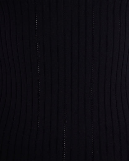 Knit Top With Gold-Jewel Detail Black