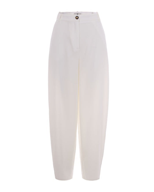 Trousers in Crepe, Ivory