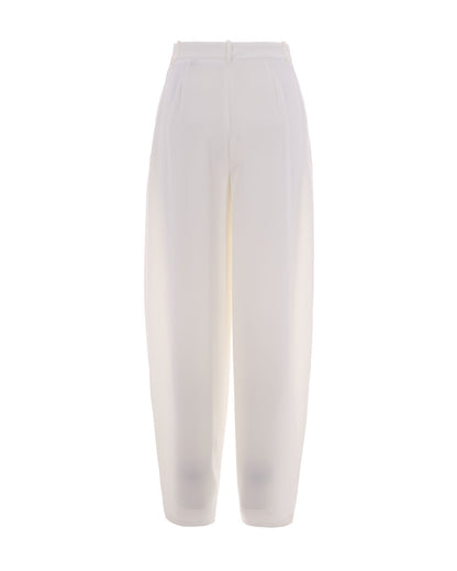 Trousers in Crepe, Ivory