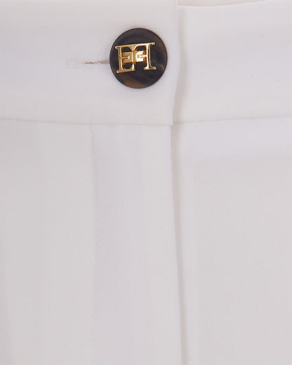 Trousers in Crepe, Ivory