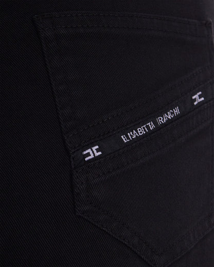 Jeans With Logo Detail Black