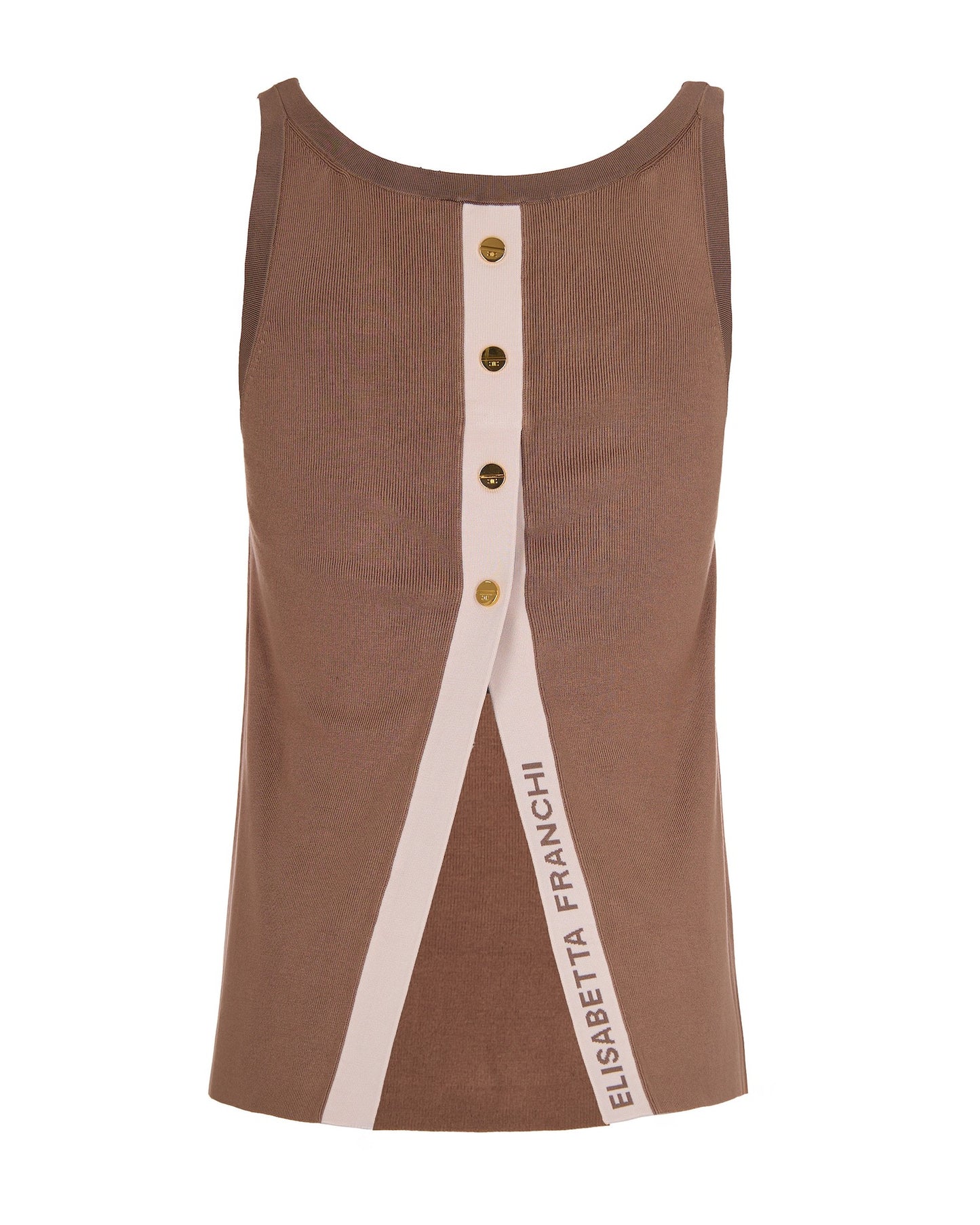 Sleeveless Knit Top Clay/Butter