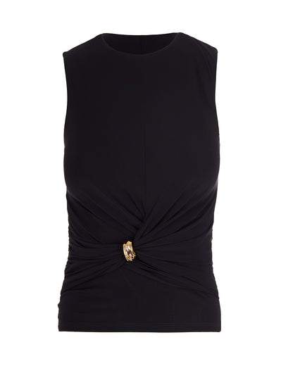 Sleeveless Jersey Top Black