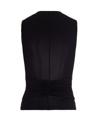 Sleeveless Jersey Top Black